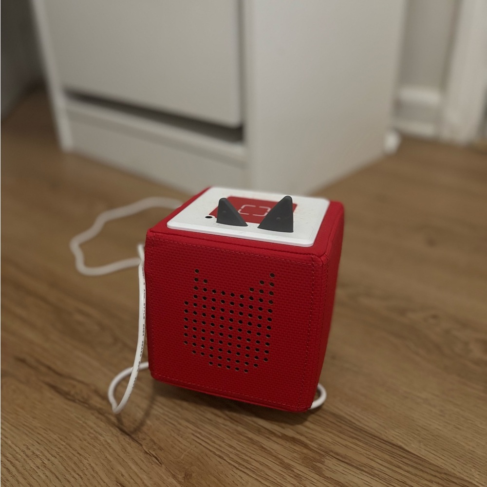 Interactive Red Audio Storytelling Box for Kids